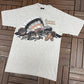 Black Hills, South Dakota Scenic Graphic Tee | Size Large | Vintage 1990s Tourist Grey T-Shirt |