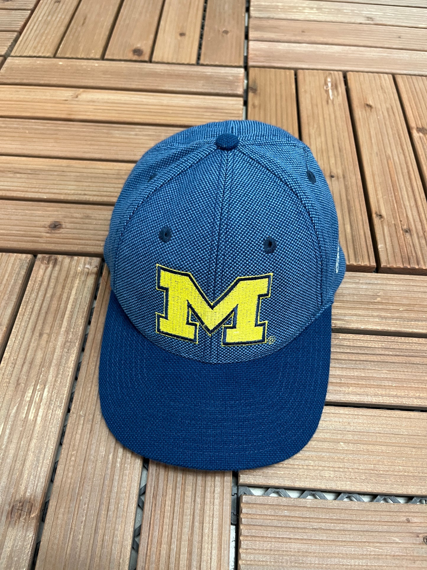 Michigan Wolverines National Champions 1997 Graphic Hat | Snap Back | Vintage 1990s College Blue Cap |