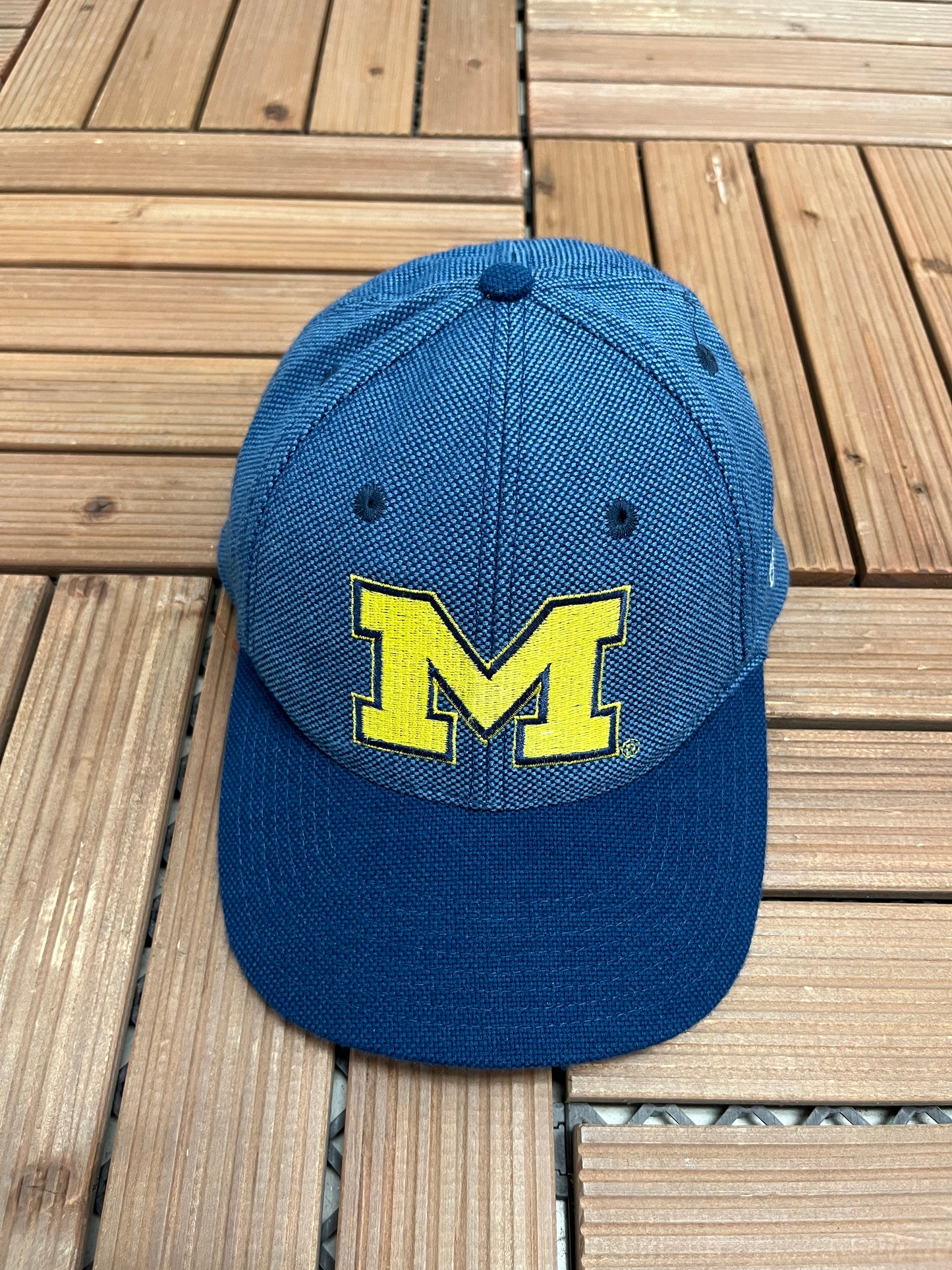 Michigan Wolverines National Champions 1997 Graphic Hat | Snap Back | Vintage 1990s College Blue Cap |