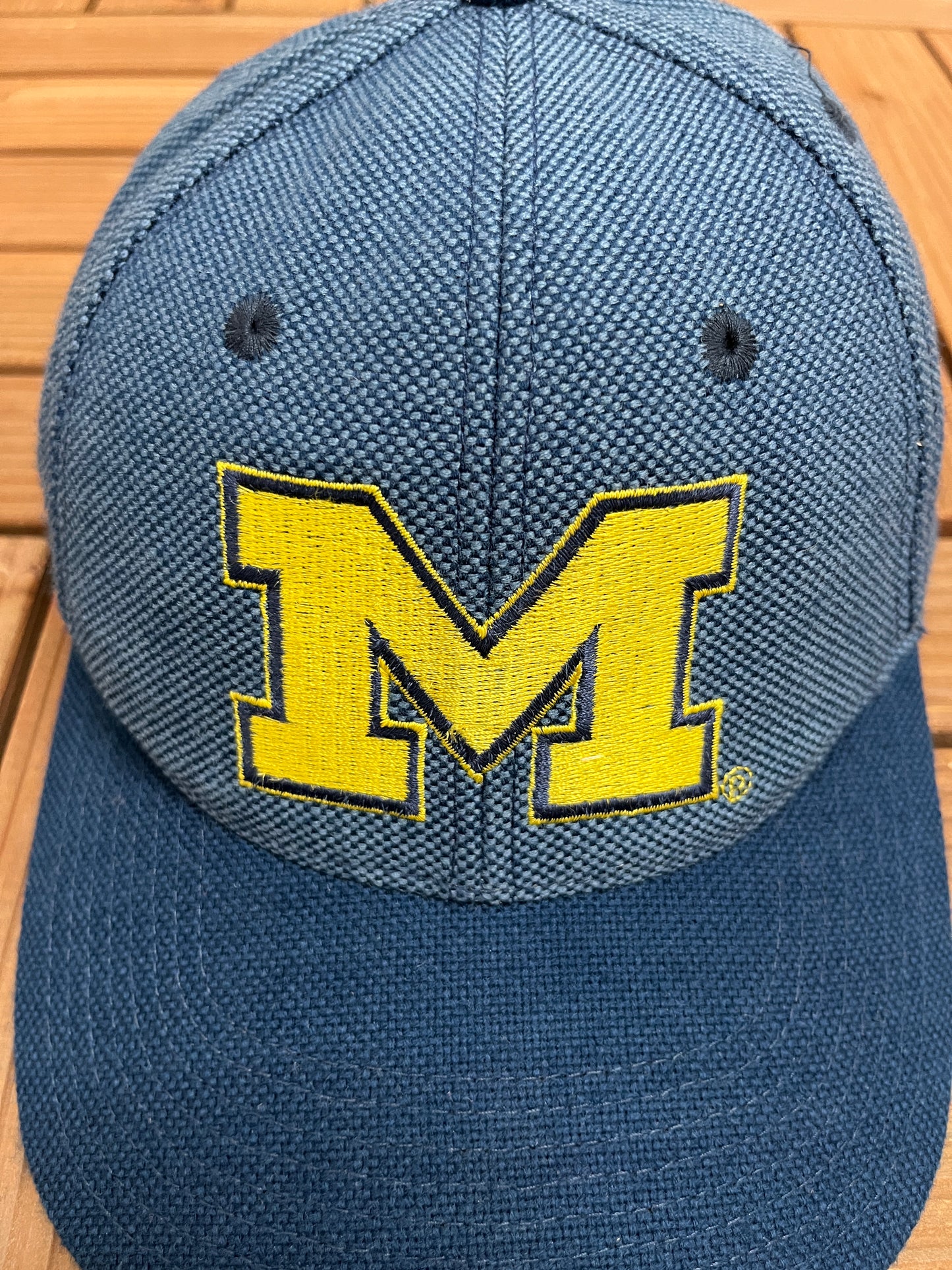 Michigan Wolverines National Champions 1997 Graphic Hat | Snap Back | Vintage 1990s College Blue Cap |