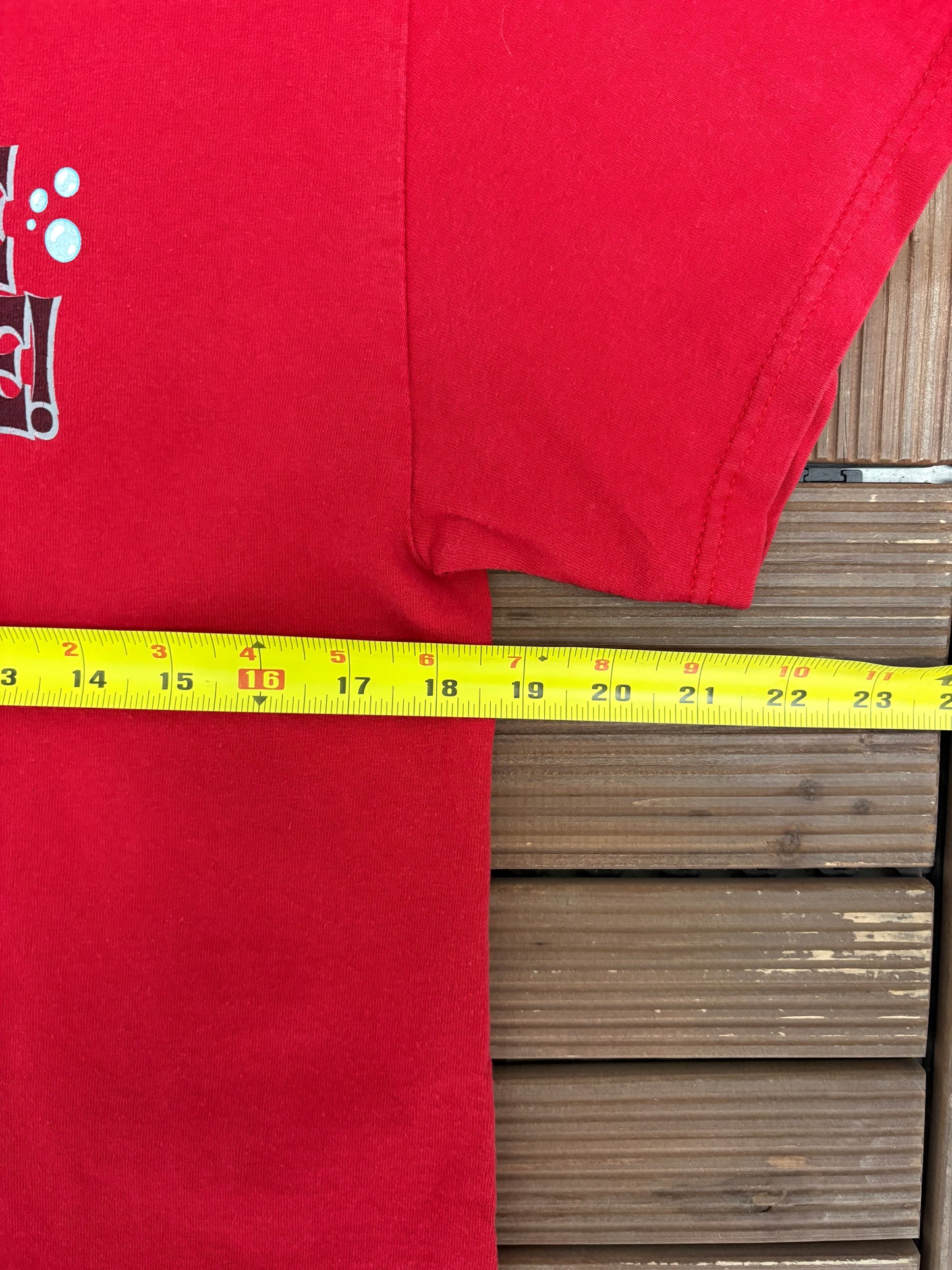 Spongebob Squarepants Hole In One Here I Come Graphic Tee | Size Medium | Vintage 2000s Television Red T-Shirt |