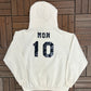 Illinois Fighting Illini Mom Graphic Hoodie | Size Large | Vintage 1990s College White Sweater |