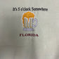 It's 5 O'Clock Somewhere Florida Graphic Crewneck | X-Large | Vintage 2000s Beer Promotional Green Sweater |