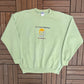 It's 5 O'Clock Somewhere Florida Graphic Crewneck | X-Large | Vintage 2000s Beer Promotional Green Sweater |