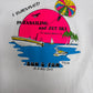 I Survived Parasailing And Jet Ski Graphic Tee | Size Large | Vintage 1990s Promotional White T-Shirt |