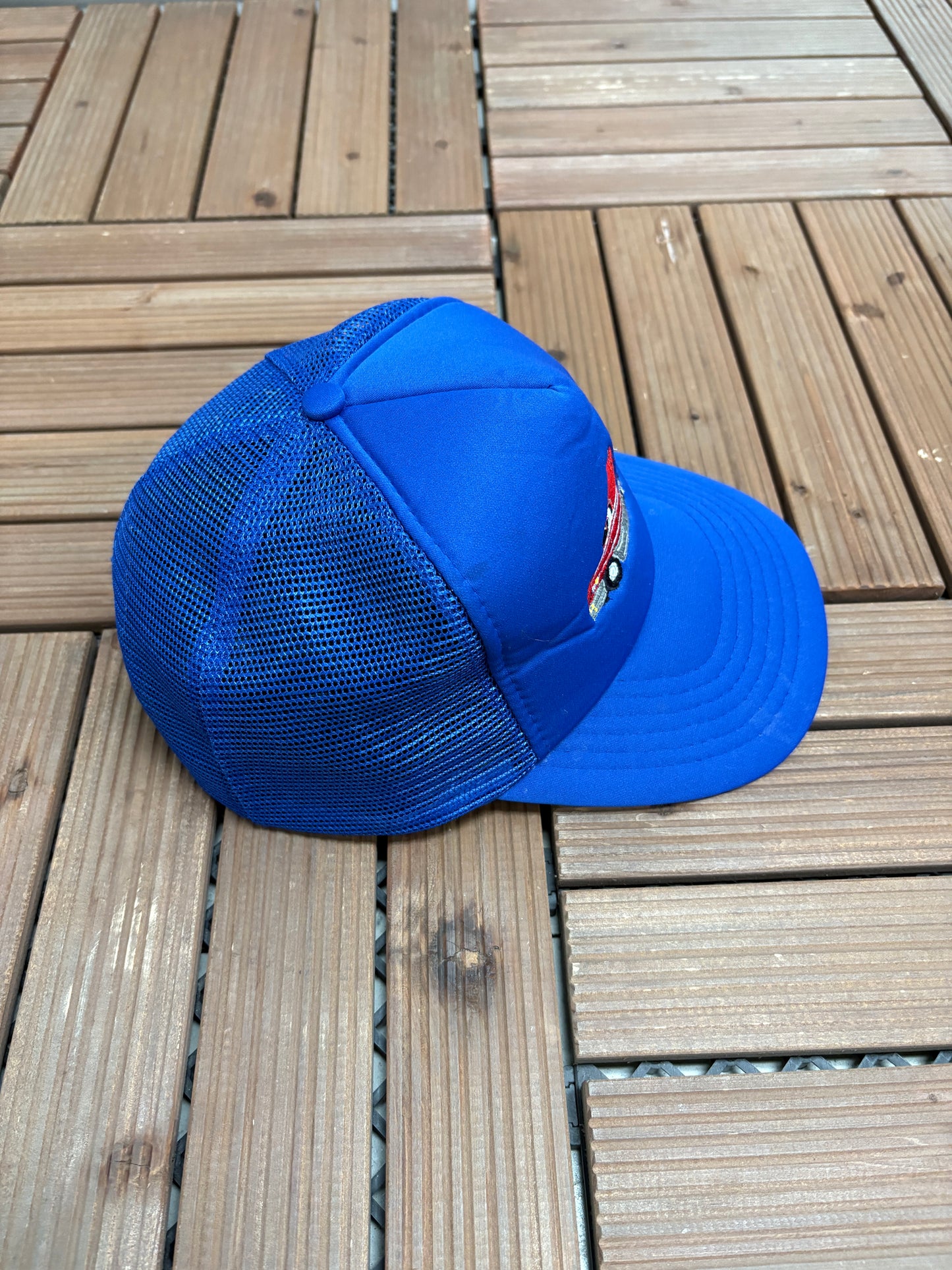 Ford Trucks Embroidered Graphic Hat | Snap Back | Vintage 1990s Racing Blue Cap |