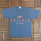 Colonial Williamsburg Graphic Tee | Size Large | Vintage 2000s Tourist Blue T-Shirt |