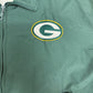 Green Bay Packers Graphic Windbreaker | Size X-Large | Vintage 1990s NFL Football Green Jacket |