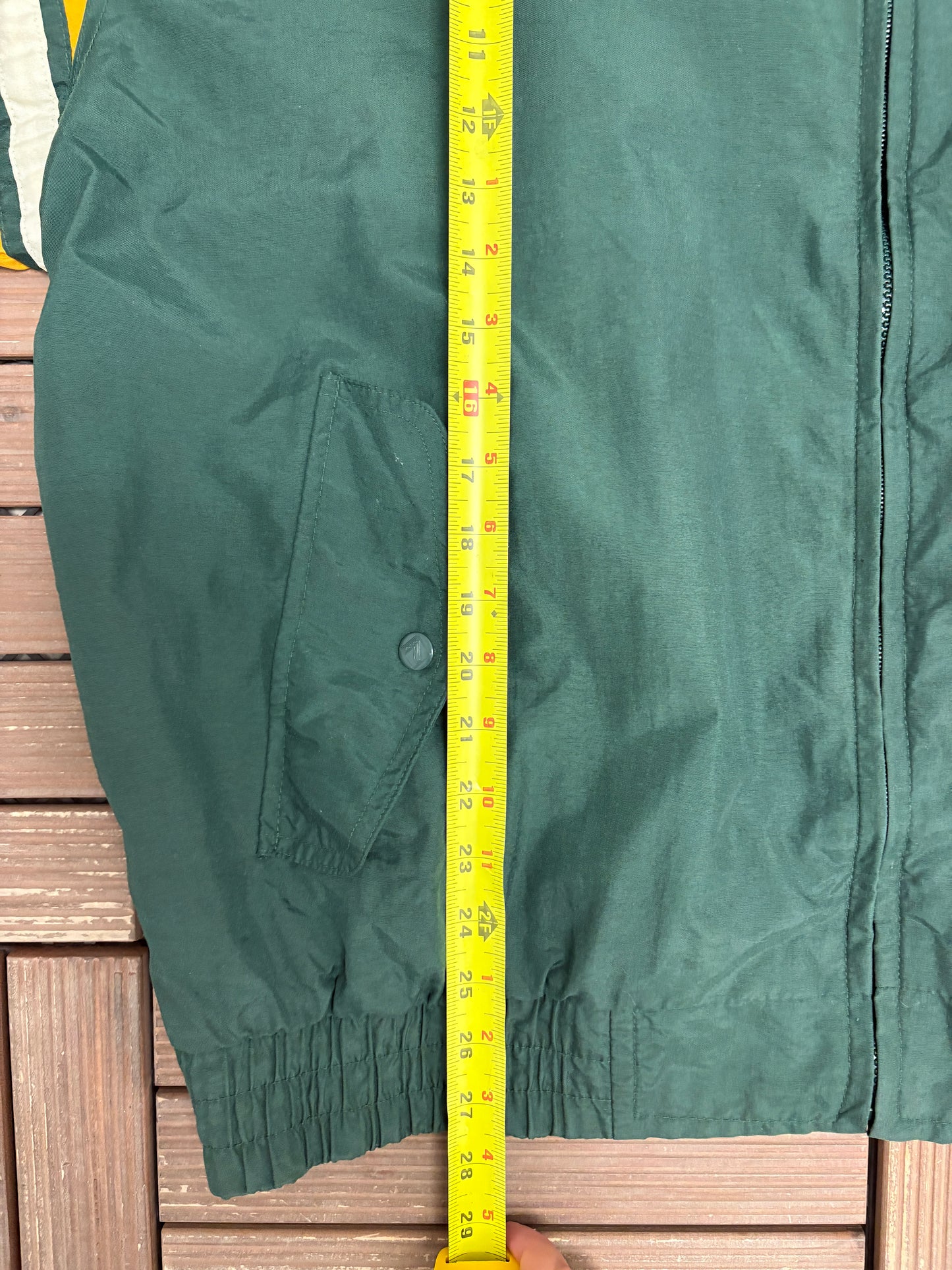 Green Bay Packers Graphic Windbreaker | Size X-Large | Vintage 1990s NFL Football Green Jacket |
