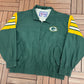 Green Bay Packers Graphic Windbreaker | Size X-Large | Vintage 1990s NFL Football Green Jacket |