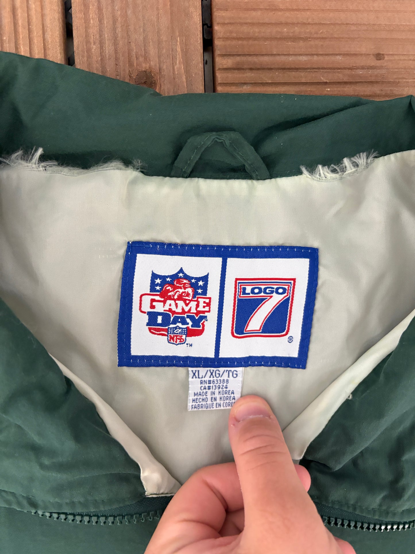 Green Bay Packers Graphic Windbreaker | Size X-Large | Vintage 1990s NFL Football Green Jacket |