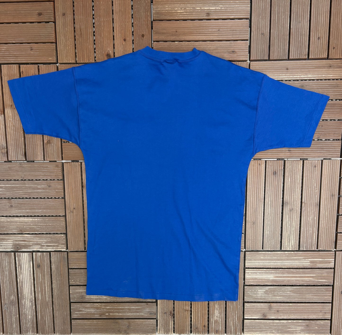 Grand Prix International Embroidered Graphic Tee | One Size Fits All | Vintage 1990s Racing Blue T-Shirt|