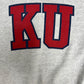 Kansas Jayhawks Graphic Crewneck | Size Medium | Vintage 1990s College Grey Sweater |