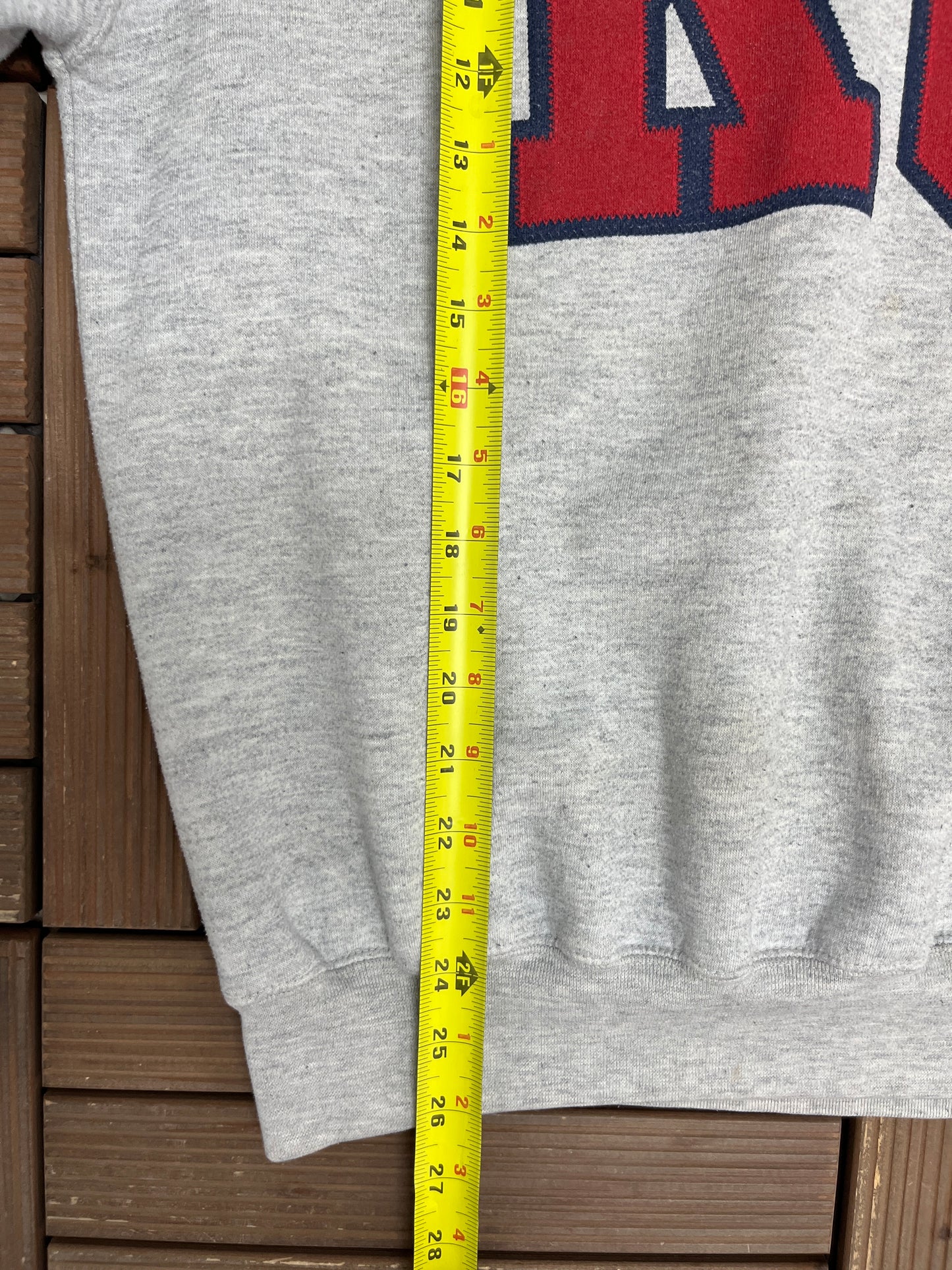 Kansas Jayhawks Graphic Crewneck | Size Medium | Vintage 1990s College Grey Sweater |