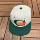 Miami Hurricanes Graphic Hat | Snap Back | Vintage 1990s College Sports Grey Cap |