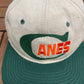 Miami Hurricanes Graphic Hat | Snap Back | Vintage 1990s College Sports Grey Cap |