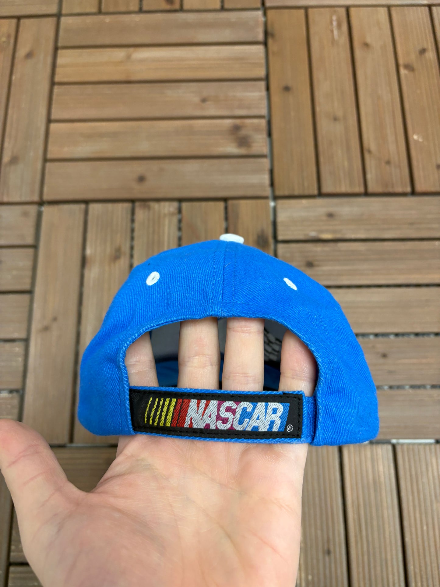 Mark Martin Viagra Racing Team Graphic Hat | Strap Back | Vintage 2000s Racing Blue Cap |