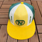 Minnesota North Stars Stitched Graphic Hat | Snap Back | Vintage 1990s NHL Hockey Yellow Cap |