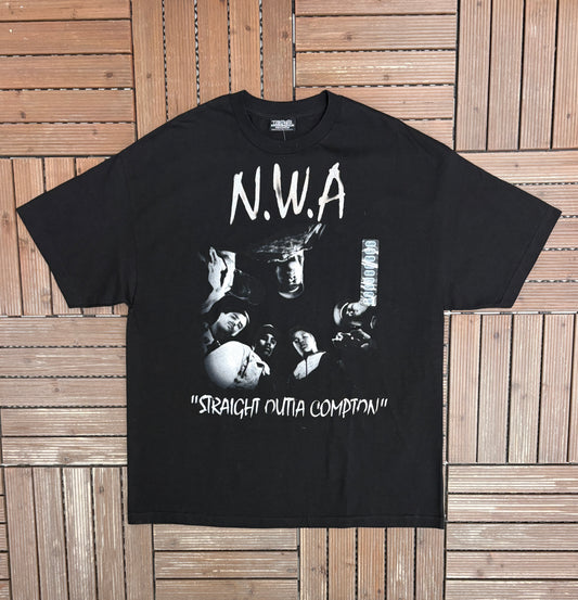 N.W.A. Straight Outta Compton Graphic Tee | Size XX-Large | Vintage 2000s Rap Music Black T-Shirt |