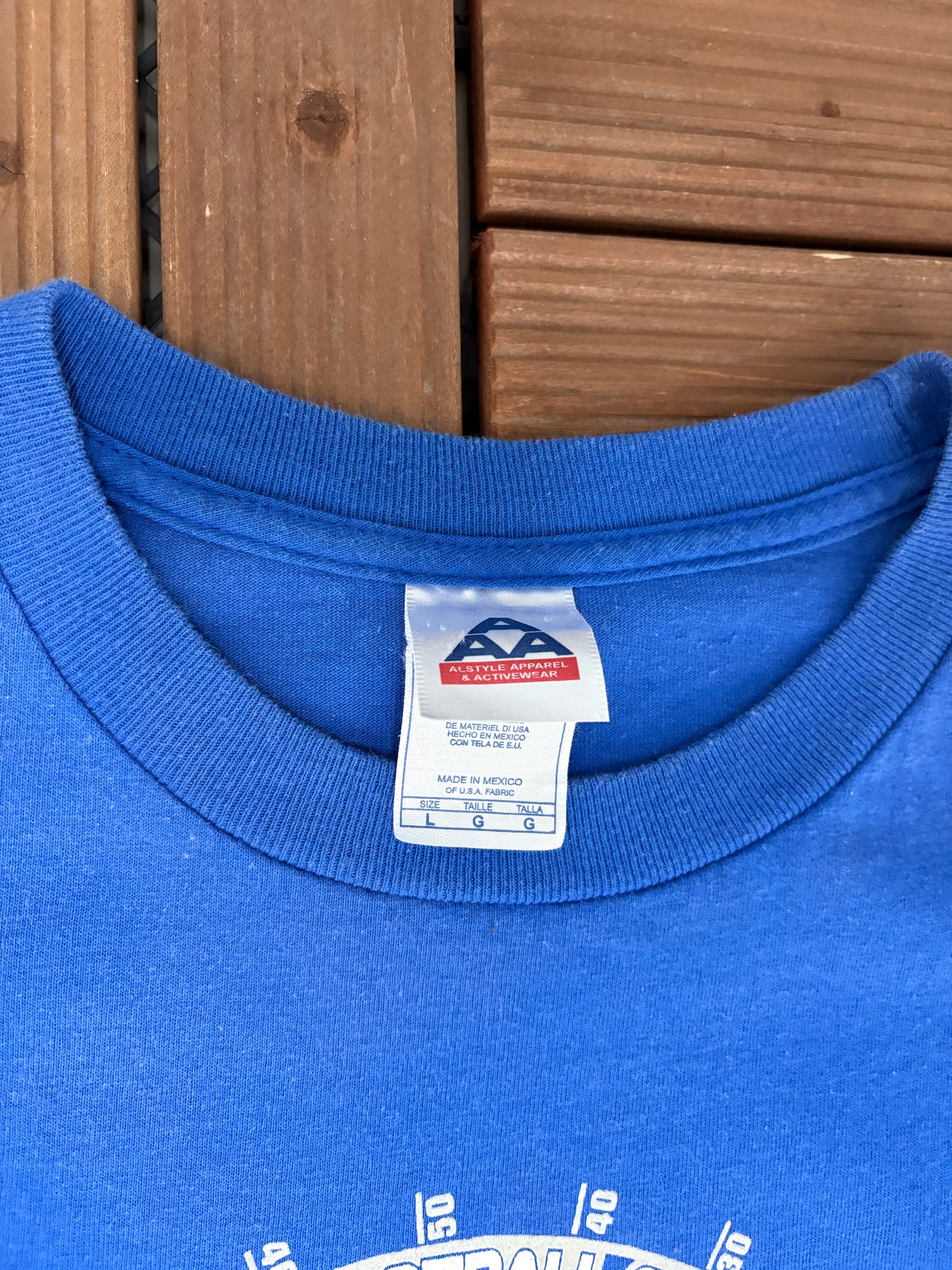 Indianapolis Colts 2006 AFC Champions Graphic Tee | Size Large | Vintage 2000s NFL Football Blue T-Shirt |