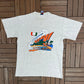 Miami Hurricanes Graphic Tee | Size Large | Vintage 1990s College Grey T-Shirt |