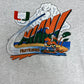 Miami Hurricanes Graphic Tee | Size Large | Vintage 1990s College Grey T-Shirt |