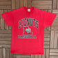 Lansing Lugnuts Baseball Graphic Tee | Size Large | Vintage 1990s MiLB Baseball Red T-Shirt |