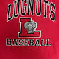 Lansing Lugnuts Baseball Graphic Tee | Size Large | Vintage 1990s MiLB Baseball Red T-Shirt |