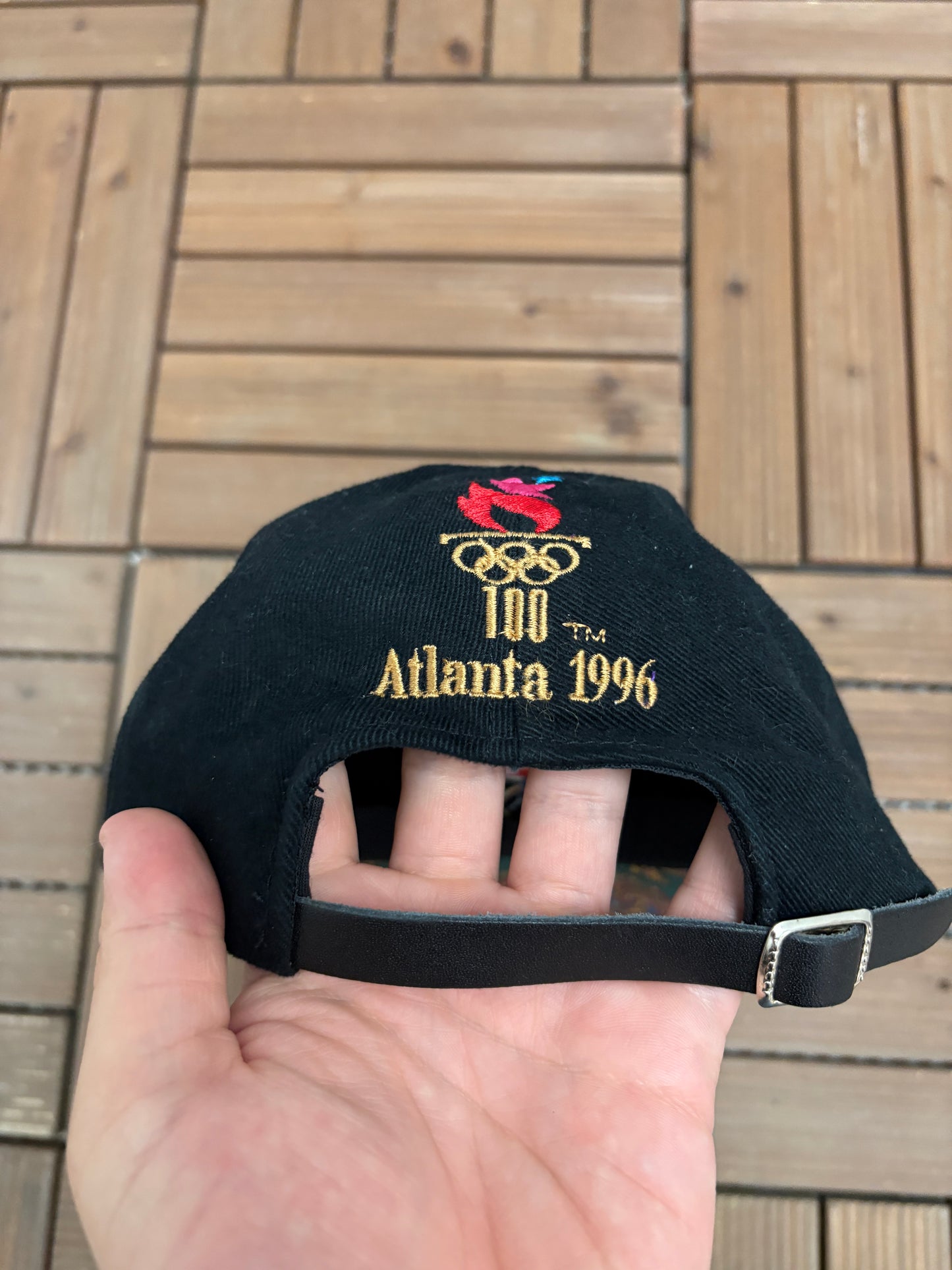 Team Canada Atlanta 1996 Olympics Hat | Metal Clasp | Vintage 1990s Black Cap |