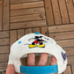 Mickey Mouse & Co Graphic Hat | Snap Back | Vintage 1990s Disney Cartoon White Cap |