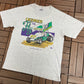 Cedar Lake Speedway Graphic Tee | Size Medium | Vintage 1990s Racing Grey T-Shirt |