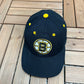 Boston Bruins Embroidered Graphic Hat | Snap Back | Vintage 1990s NHL Hockey Black Cap |