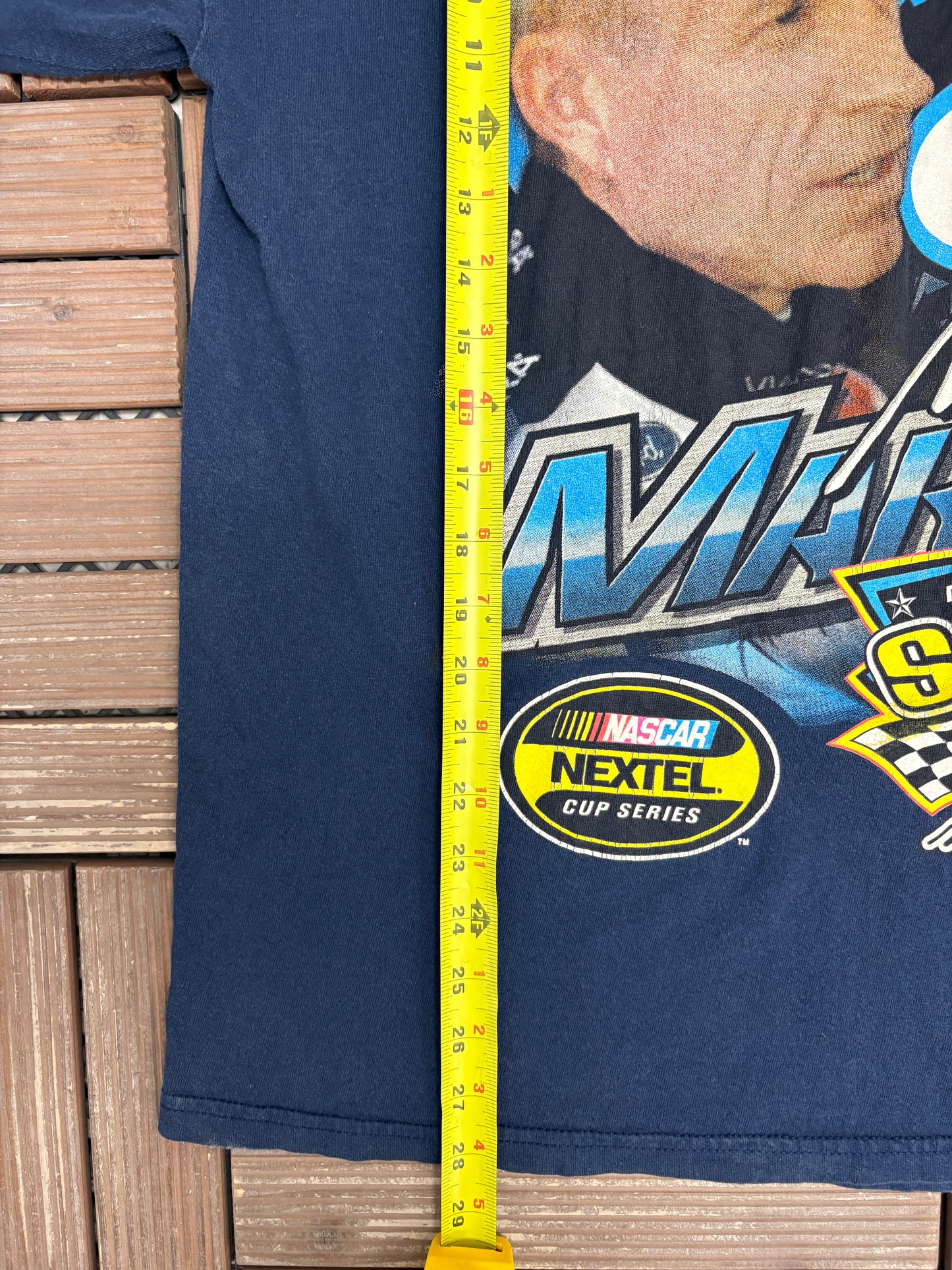 Mark Martin Farewell Tour 2005 Graphic Tee | Size X-Large | Vintage 2000s NASCAR Racing Blue T-Shirt |