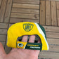 Green Bay Packers Embroidered Graphic Hat | Strap Back | Vintage 2000s NFL Football Yellow Cap |