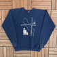 Kellogg Biological Station Michigan State University Graphic Crewneck | Size X-Large | Vintage 1980s College Blue Sweater |