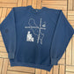 Kellogg Biological Station Michigan State University Graphic Crewneck | Size X-Large | Vintage 1980s College Blue Sweater |