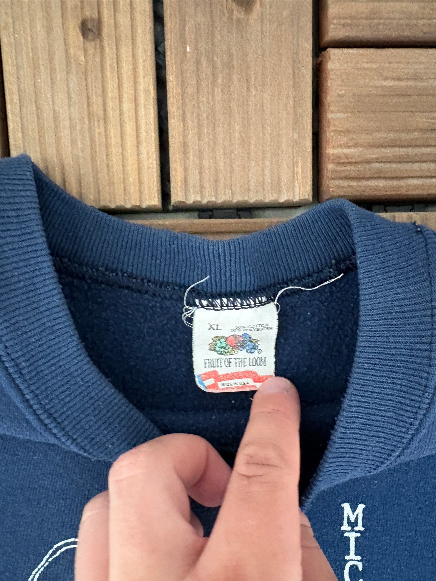 Kellogg Biological Station Michigan State University Graphic Crewneck | Size X-Large | Vintage 1980s College Blue Sweater |