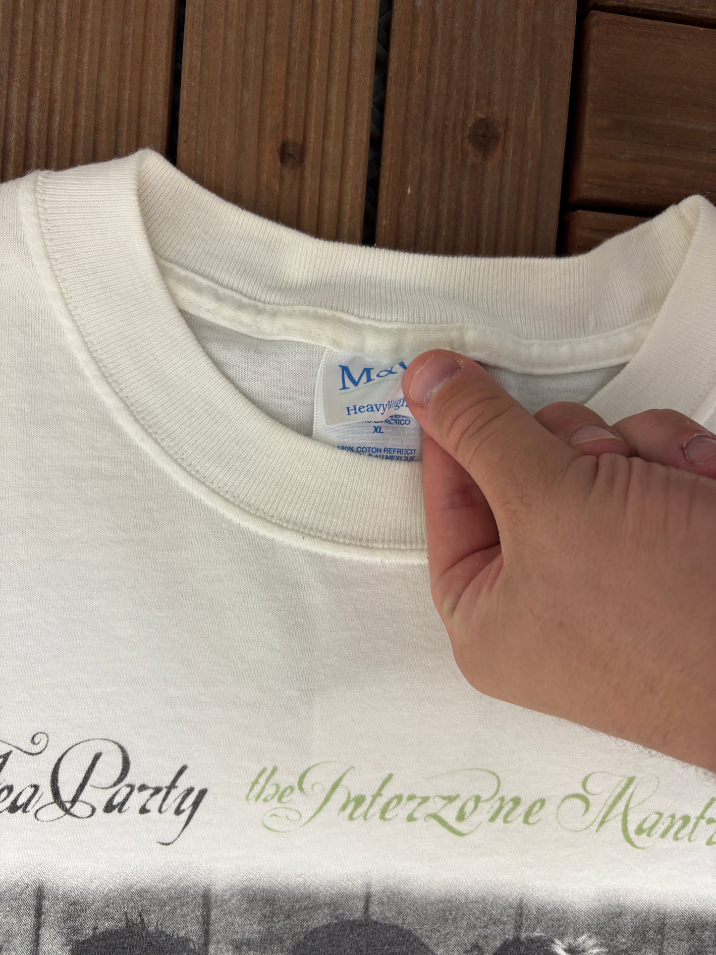 The Tea Party The Interzone Mantras Graphic Tee | Size X-Large | Vintage 2000s Canadian Rock Band White T-Shirt |