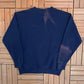 West Virginia Graphic Crewneck | Size X-Large | Vintage 1990s Tourist Made in USA Blue Sweater |