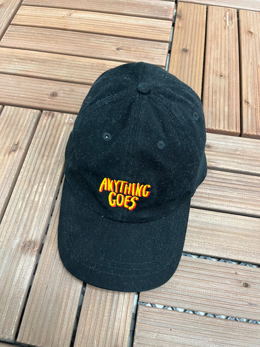 Kahlua Anything Goes Embroidered Graphic Hat | Metal Clasp | Vintage 2000s Promotional Black Cap |