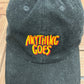 Kahlua Anything Goes Embroidered Graphic Hat | Metal Clasp | Vintage 2000s Promotional Black Cap |