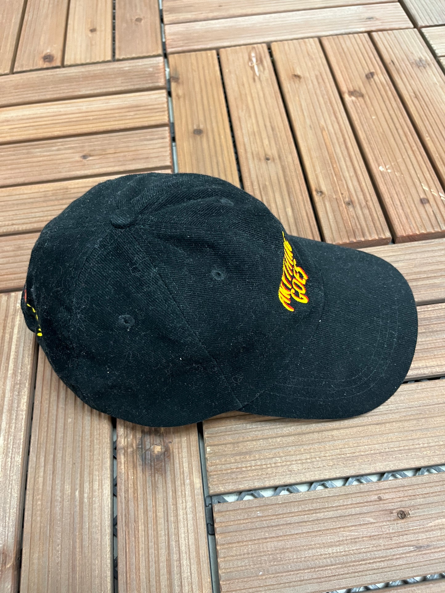 Kahlua Anything Goes Embroidered Graphic Hat | Metal Clasp | Vintage 2000s Promotional Black Cap |