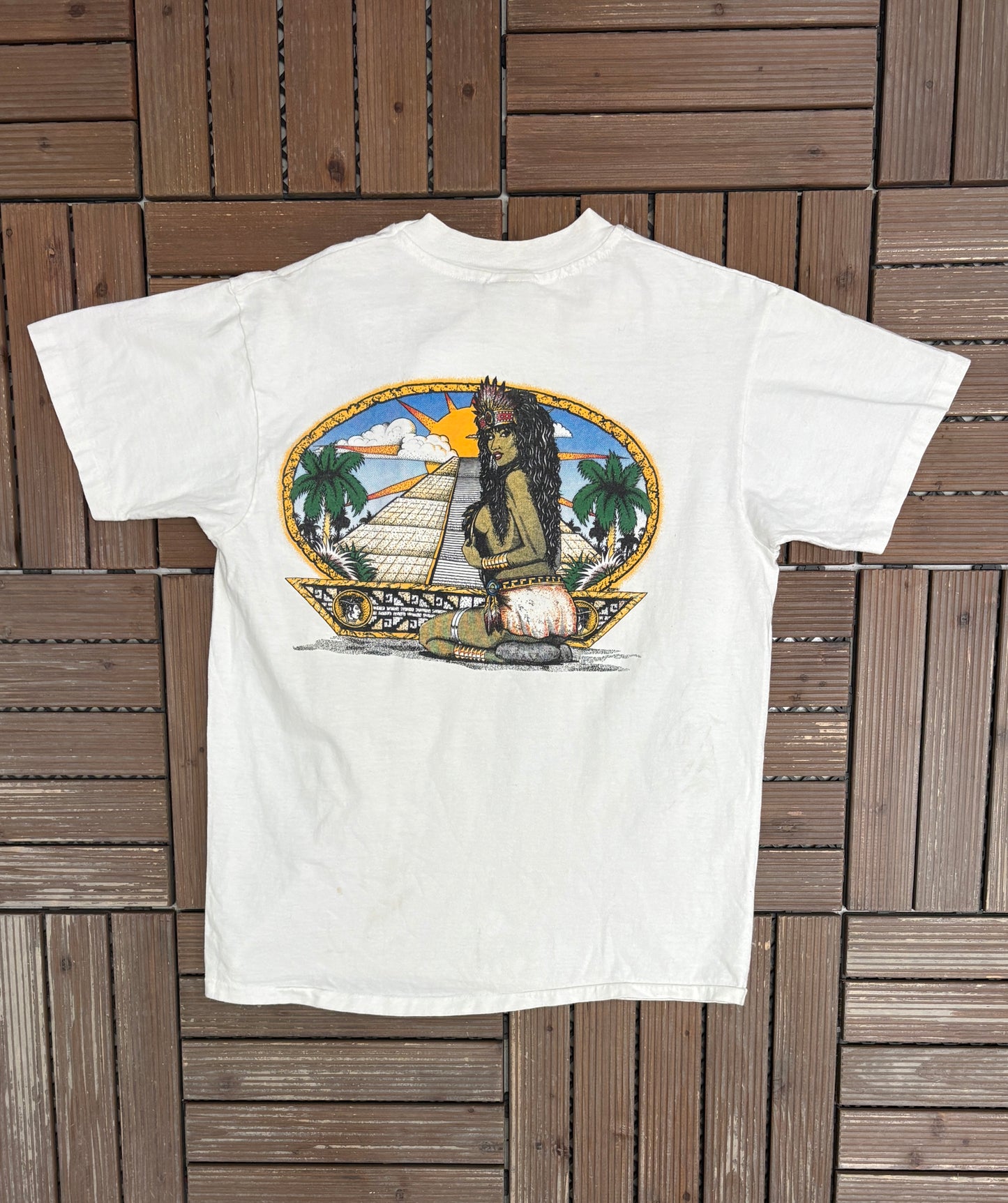Locos Only Surfwear Graphic Tee | Size Large | Vintage 1990s Surf White T-Shirt |