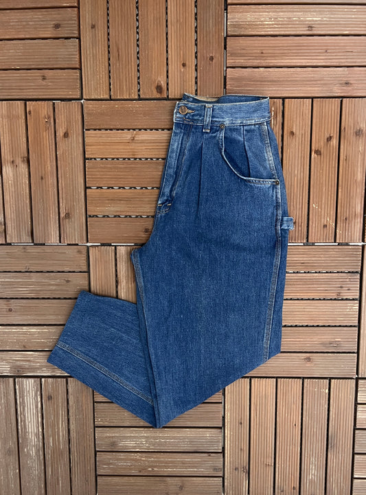 Ikeda Tokyo Carpenter Blue Denim Jeans | Size 32 | Vintage 1990s Branded Baggy Blue Jeans |