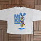 Mickey Mouse Cartoon Graphic Crewneck | Size Large/XL | Vintage 1990s Promotional Cartoon Grey Sweatshirt |