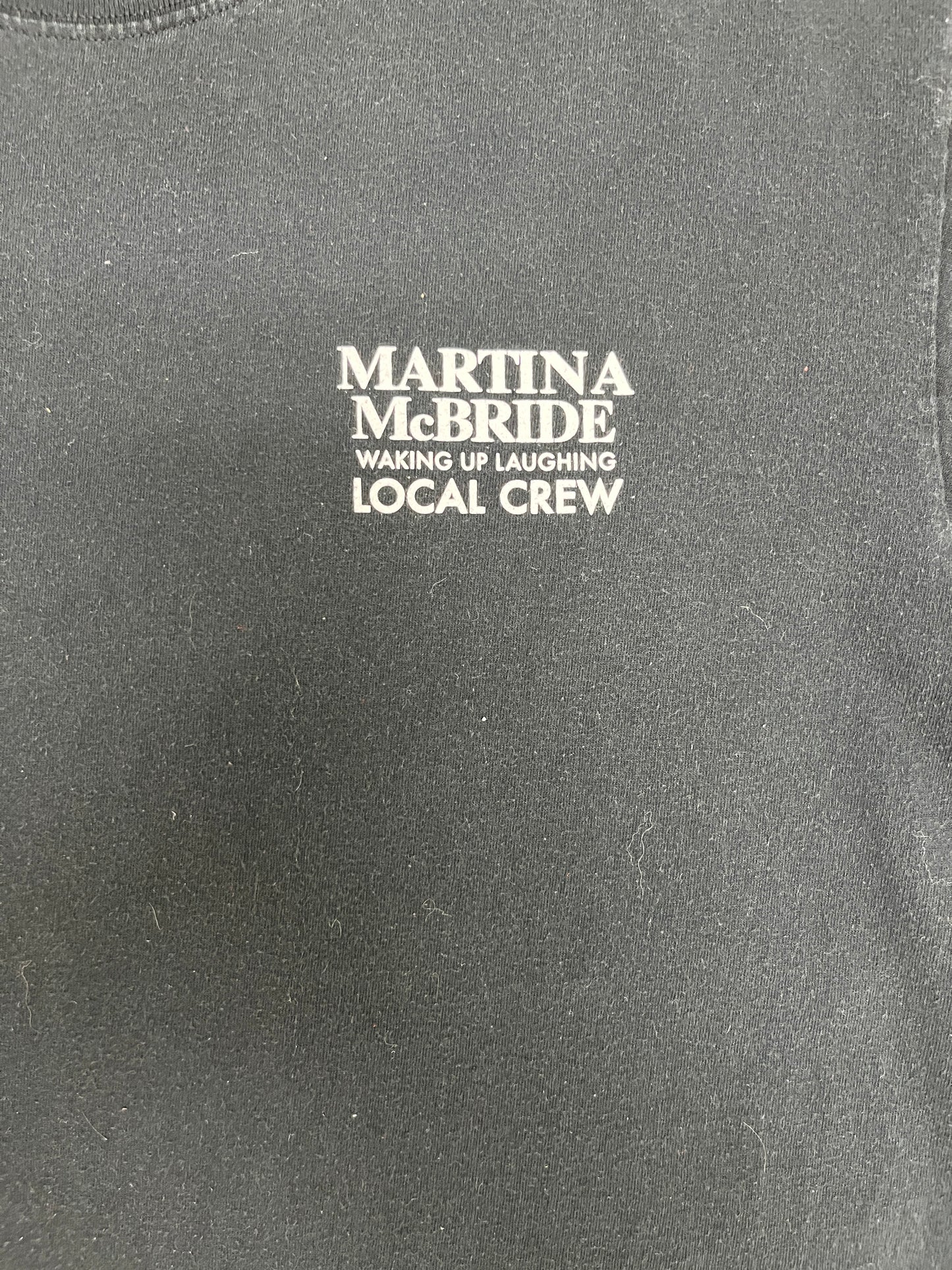 Martina McBride Waking Up Laughing Local Crew Tour Graphic Tee | Size X-Large | Vintage 2000s Country Music Black T-Shirt |