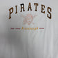 Pittsburgh Pirates Embroidered Graphic Tee | Size Large | Vintage 2000s White MLB Baseball T-Shirt |