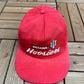 Indiana Hoosiers University Embroidered Graphic Hat | Snap Back | Vintage 1990s College Sports Red Cap |