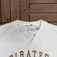 Pittsburgh Pirates Embroidered Graphic Tee | Size Large | Vintage 2000s White MLB Baseball T-Shirt |