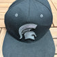 Michigan State Spartans Embroidered Graphic Hat | Snap Back | 2000s College Sports Black Cap |